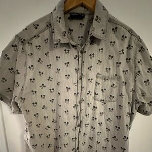 Disney Gray Mickey Mouse Casual Shirt